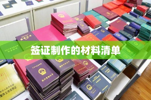 环翠签证制作的材料清单