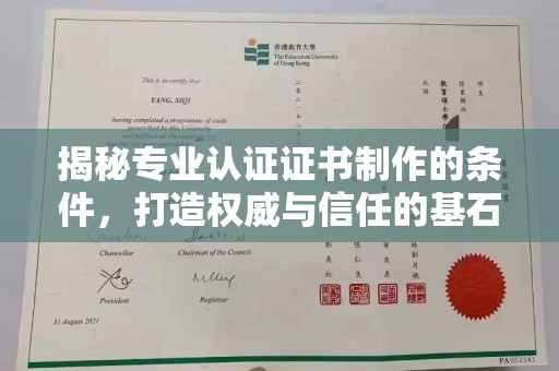 环翠揭秘专业认证证书制作的条件，打造权威与信任的基石