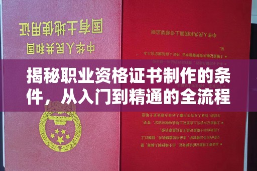 环翠揭秘职业资格证书制作的条件，从入门到精通的全流程解析