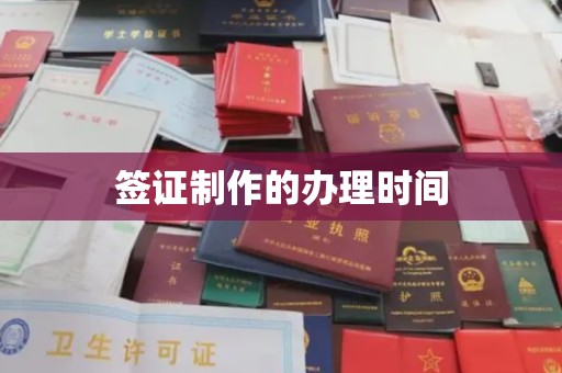 环翠签证制作的办理时间